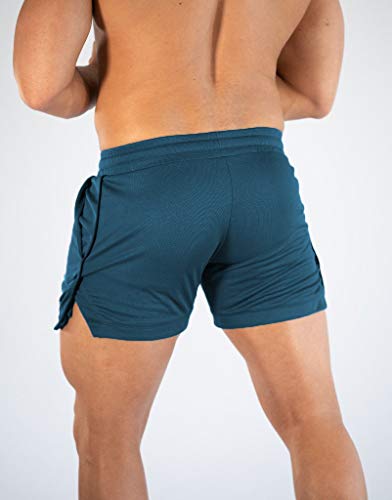 Short de corrida masculino YOJINKE com bolsos de secagem rápida, respirável para academia, treino, c