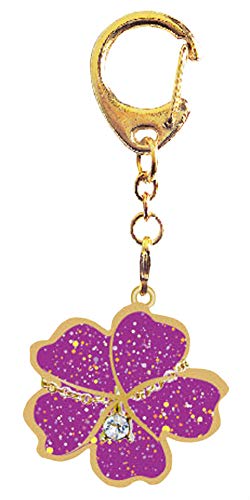 Love Hawaii - 星空 パープル プルメリア キーチェーン