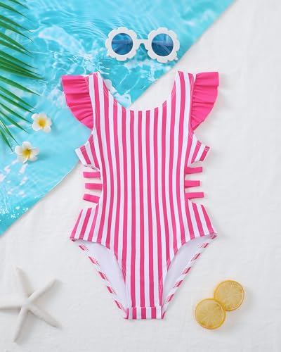 Image of Mioglrie Toddler Baby Swimsuit Girl Bathing Suit Girl 2T 3T 4T 5T 6T Girls One Piece Swimsuits Color Block Swimwear
