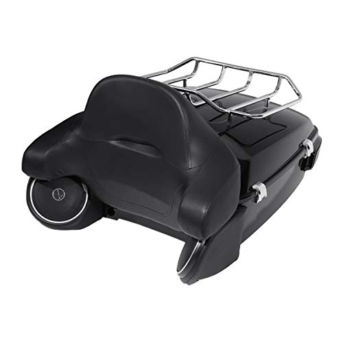 XMT-MOTO Motorcycle Parts King Tour Trunk Luggage with backrest Speakers Kit Fit for Harley Touring Road King Road Glide Street Glide Electra Glide Ultra-Classic 2014-2025