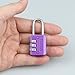 SISAV 3 Digit Combination Lock,Gym Padlock,Outdoor Padlock,Suitable for School Lockers,Tool Boxes,Travel Backpack,Hasp(Purple 1pack)