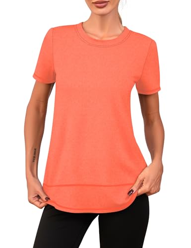 Memouniva Camiseta Deportiva Mujer Camisetas de Manga Corta Ropa Deporte Secado Rápido para Yoga Running Fitness