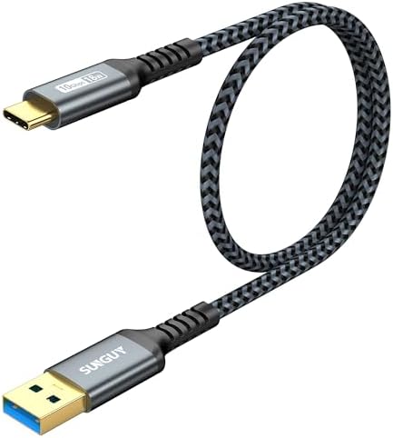 SUNGUY 10Gbps Android Auto USB C Cable, 1.5FT 3A USB 3.1 Gen 2 Fast Charge & Data Transfer USB C CarPlay Cable, Compatible with iPhone 17/16/15 Pro Max, Samsung T7, Galaxy S23 S22 Ultra Note 20, SSD