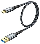 Sunguy USB C to A Cable, 1.5FT Braided 3.1A Fast Charging, 10Gbps Data Transfer, Compatible with iPhone 16/15 Pro Max, Galaxy S24/S23, PS5, Pixel 7