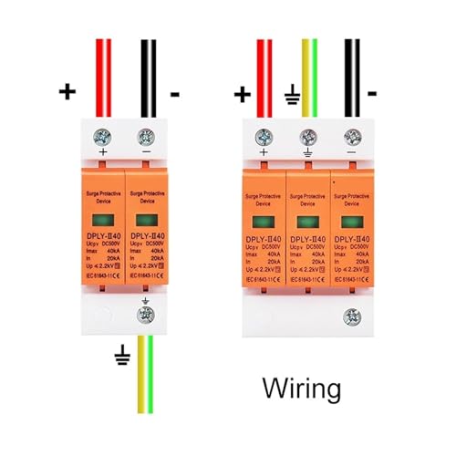 Parasurtenseur PV SPD 2 pôles 800V pour stopper les courts-circuits DC