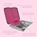 Bentgo Kids Stainless Steel Leak-Resistant Lunch Box - 3-Compartments with Bonus Silicone Container, Durable, Eco-Friendly, Dishwasher Safe, BPA-Free, Ideal for School, Ages 3+ (Fuchsia)