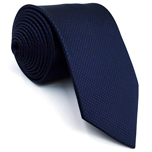 S&W SHLAX&WING Gravata longa sólida azul marinho gravatas de seda para homens de seda azul marinho 1