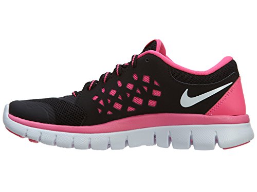 Nike Kids Flex 2015 Rn (GS) Black/White/Pink Pow Running Shoe 6.5 Kids US4