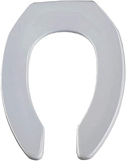 Commercial Plastic Open Front Toilet Seat, White