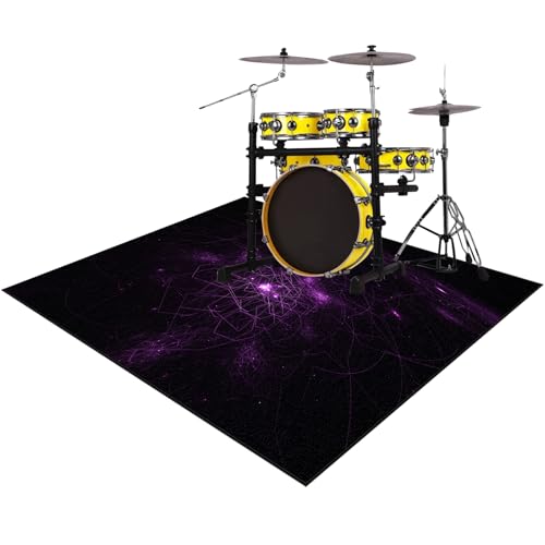 Alfombra para Bateria Antideslizantes, 140 x 90 cm Alfombras Acusticas Electronica, Alfombra de Batería Acústico, Tapete de Tambor, Alfombrillas Insonorizada, Alfombra de Tambor, Alfombra Bateria
