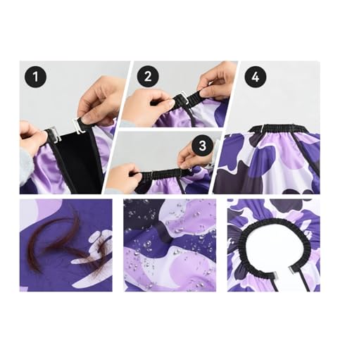 Capa para cortar el pelo sin acumular cabellos: bata impermeable 5