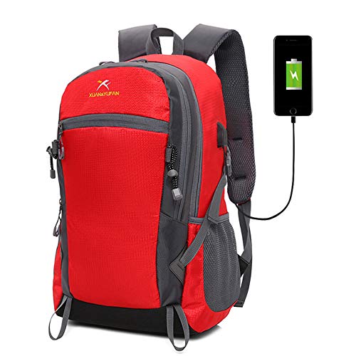 CX Best Mochila de Viaje de Senderismo Mochila de Montar al Aire Libre Mochila para Adulto Plegable Mochila Especial Caballero Paquete táctico Militar,Red