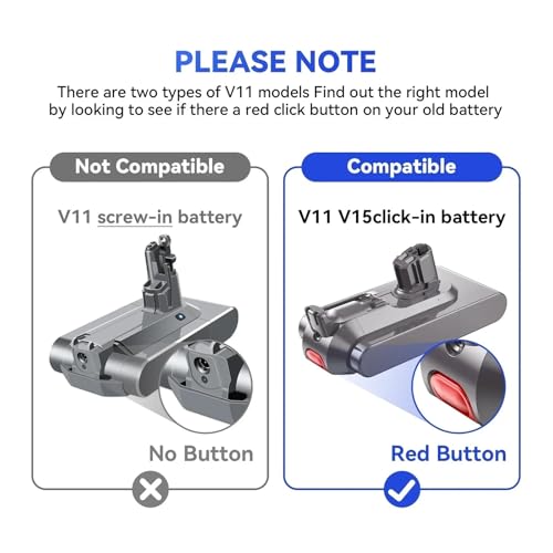 Batería para Dyson V11 SV15 con 6000mAh de larga duración útil 4