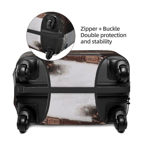 Stack Of Vintage Books Pine Cones Elastic Travel Luggage Covers Dustproof Scratch-Resistant Suitcase Protector Fit 22-24 Inch2