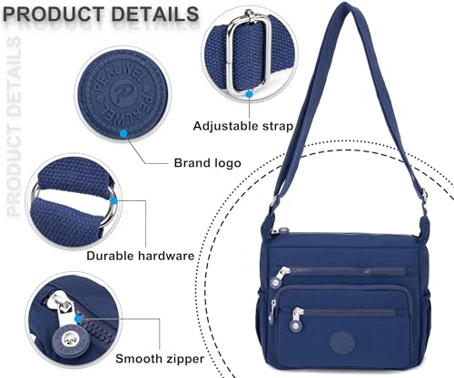 Image of Pealwel Women Shoulder Handbag Roomy Multiple Pockets Bag Ladies Crossbody Purse Tote Top Handle Satchel