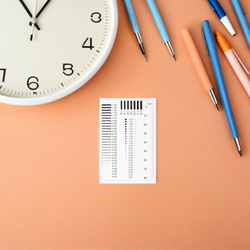 TEHAUX Medidor de Espesor de Vidrio de Alta Precisión y Juego de Tarjetas de Comparación de Defectos 4 piezas Herramienta de Medición Plástica con Visibilidad para Construcción y Manufactura miniatura 6