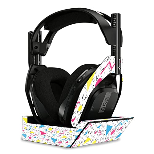 Image of MightySkins Glossy Glitter Skin Compatible with Astro A50 Wireless Headphones + Base Station (Gen 4) - 90s Fun | Protective, Durable High-Gloss Glitter Finish | Easy to Apply | Made in The USA