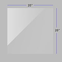 Vista 4 de Hoja de acrílico transparente de 20 x 20 pulgadas, panel cuadrado transparente de plexiglás de 18 pulgadas de grosor (0.118 in) para manualidades