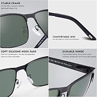 CARFIA Polarisierte Herren Sonnenbrille Metallrahmen UV 400 Fahrerbrille – Ansicht 6