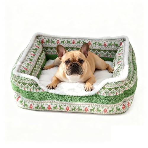 猫用ソファベッド,プラッシュそり 洗える ペット用品,クリスマスそり犬ベッド - 室内用 屋外用 旅行 車 キャンプ デスク ベッドサイド 窓 椅子 カウチ 部屋 シェルター