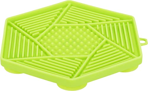 Trixie - Lick'n'Snack Tischdecke für Haustiere, Silikon, mit Saugnäpfen, 17 cm, grün, spülmaschinenfest und gefriergeeignet