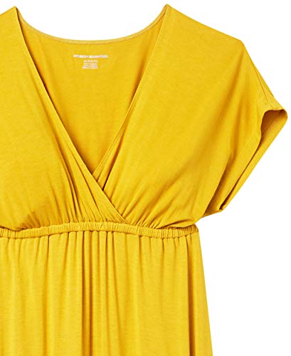 Image of Amazon Essentials Women's V Neck Short Sleeve Waisted Maxi Dress (Available in Plus Size)