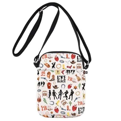 JNIAP Line Dance Crossbody Bag Country Music Line Dancing Gifts Line Dancer Shoulder Bags Line Dance Lover Gifts