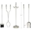 UniFlame 5-Piece Satin Pewter Fireplace Tools Set with Pedestal Place (F-7547)