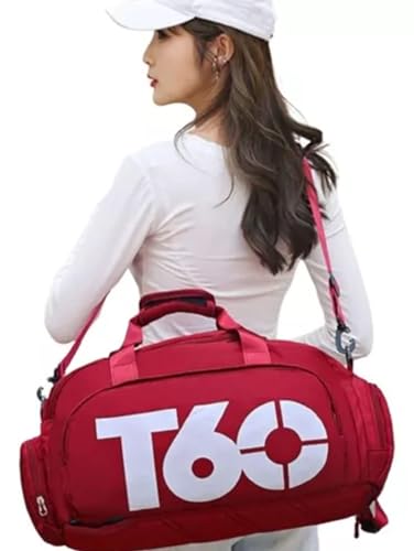 Mochila T60 3 em 1 Mala Esportiva Unissex 60L Grande Capacidade para Viagem, Academia, Esportes, Nyl
