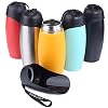 VIVAGLORY Hunde Wasserflasche, Haustier Trinkflasche, 750ml Tragbar & Undichtdicht Edelstahl trinkflasche Hund unterwegs mit Großer Trog für Gehen & Wandern, Orange-Gelb