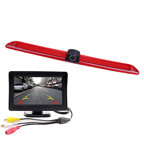 HD Brake Light Backup Camera with 4.3 Inch LCD Monitor