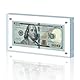 Dollarschein-Rahmen, Acryl, Dollarscheinhalter, 9,9 x 20,8 cm, verdickter Rahmen für Dollarscheine, Vitrine, Magnet, Geldschein, Ständer, für Geld, Ticket, Bild, Fotos, Vitrine