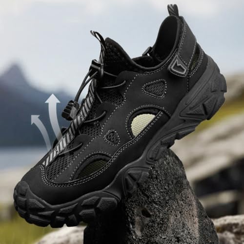 Men Sandals Breathable mesh Hollow Out Casual Running Mountain Climbing and Water Wading Sports Shoes2