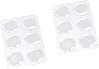 طقم 12 قطعة من دعامة كعب مصنوعة من جل السيليكون، وسادات نعل سيليكون صغيرة مستديرة مرفقة بغطاء وقابلة للغسل للحذاء من فوميز