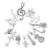 BESTonZON 14stücke Handgefertigte Musiknoten-anhänger Charmantes Cello-design Kleine Violinen-charms Für Diy-musikzubehör Kreative Instrumentenanhänger Für Schlüsselanhänger Und Taschendekor