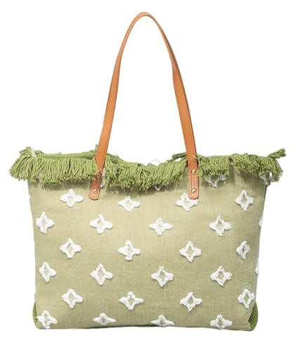 Sister Amy® Large Canvas Tote Bag with Zipper – Women’s Beach Travel Bag for Swimming, Gym, Cruise & Outdoor Essentials