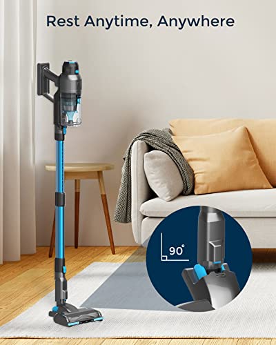 Syvio Cordless Vacuum Cleaner Upright, 250W 22Kpa Powerful Stick Vacuum With 40Min Runtime Detachable Battery, 3 Speeds, 3.1 Lb Lightweight Handheld Vacuums For Pet Hair Hardwood Floor Carpet Car #TOP5