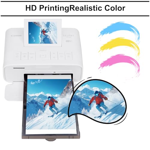 Compatible with Canon Selphy CP1500 CP1300 CP1200 Ink and Paper, KP-108IN 4'' x 6'' 108 Sheets Photo Paper and 3 Colour Ink Cassette for Selphy CP1000 CP910 CP810 CP790 Photo Printer