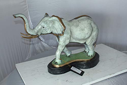 Estatua Elefante de Bronce Elegante NIFAO 26" L x 8" W x 17" H miniatura 4