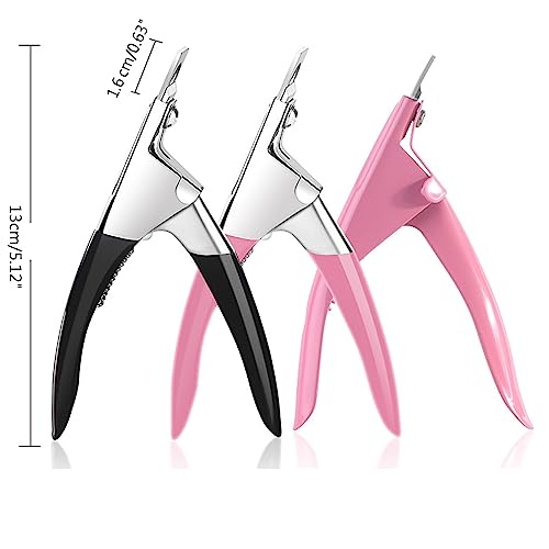 Tijeras de acero inoxidable para uñas rosa miniatura 3
