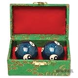 Chinese Cloisonne Balls - Yin & Yang Baoding Balls size 1-3/4