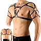 BDSMYOU Harness Männer Leder Geschirr Punk Body Brust,Sexy Unterwäsche Herren Reizwäsche für Sex Männer,Gothic Kleidung Erotische Dessous Sexy Sklave Bandage Kostüme Herren Fetisch Gay Harness