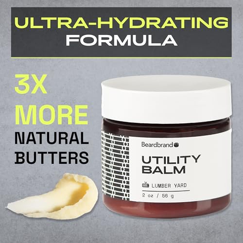 Beard Balm for Men - Travel Pack - Supports Thicker Beard, Lumber Yard Scent, Natural Ingredients Butter Reduces Dryness & Enhances Look - 2 oz - Image 4