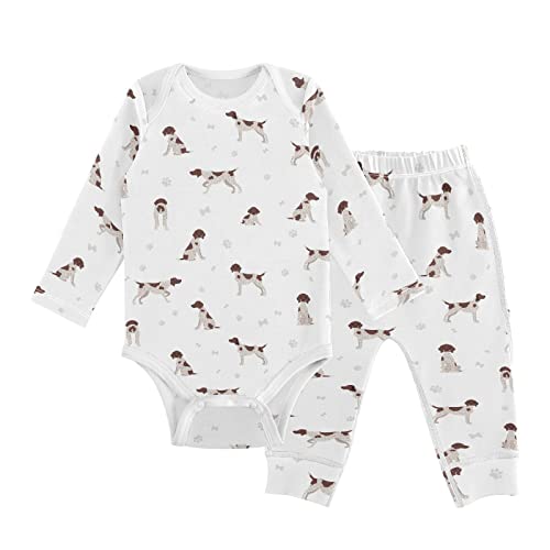 Image of vvfelixl Baby Bodysuits Pants Sets Bernese Mountain Dog Long Sleeve Baby Clothes For Boys Girls 0-24 Months Puppy