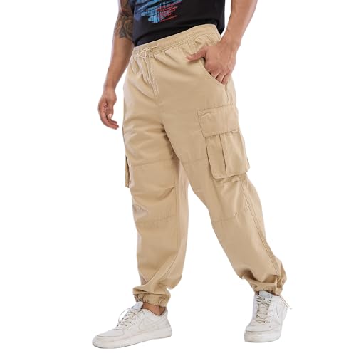 Image of Spykar Regular Fit Cargo Pants for Men