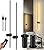 Battery Operated Wall Sconces Set of Two, USB Rechargeable Wall Lights with Remote Control, Dimmable LED Wall Lamp Indoor, 360° Rotation Wireless Lights for Living Room Bedroom Hallway, Black, 39 inch
