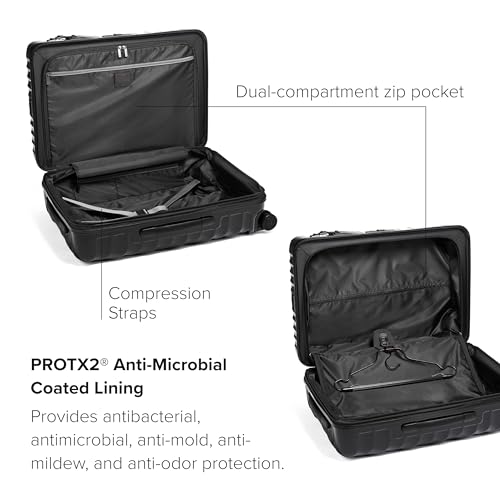 TUMI - 19 Degree Medium Checked Luggage 4 Wheeled Packing Case - Hard Shell Suitcase - 26.0\" X 17.5\" X 10.0\" - Black
