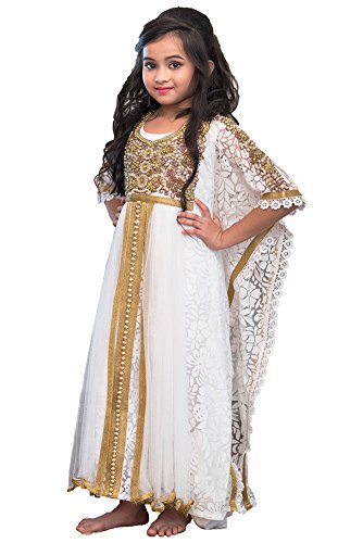 Robe fille blanche 11-12 ans idéale pour les fêtes de famille d'été