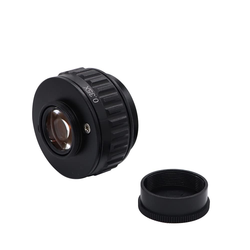 Microscope Microscope Camera Adapters CTV 0.35X/0.5X Focus Adjustable C Mount Lens Adapter Ring Trinocular Stereo Microscope Camera Adapter Accessory(0.5X)