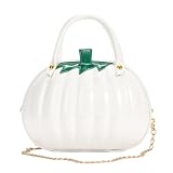 2023 NUEVO Halloween calabaza bolsa de mano casual gran capacidad bolsos de hombro, Blanco, Wie abgebildet (Fehler 1-3 cm)